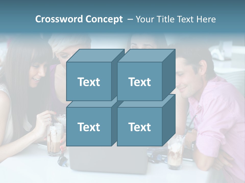 Food Friends Laptop PowerPoint Template