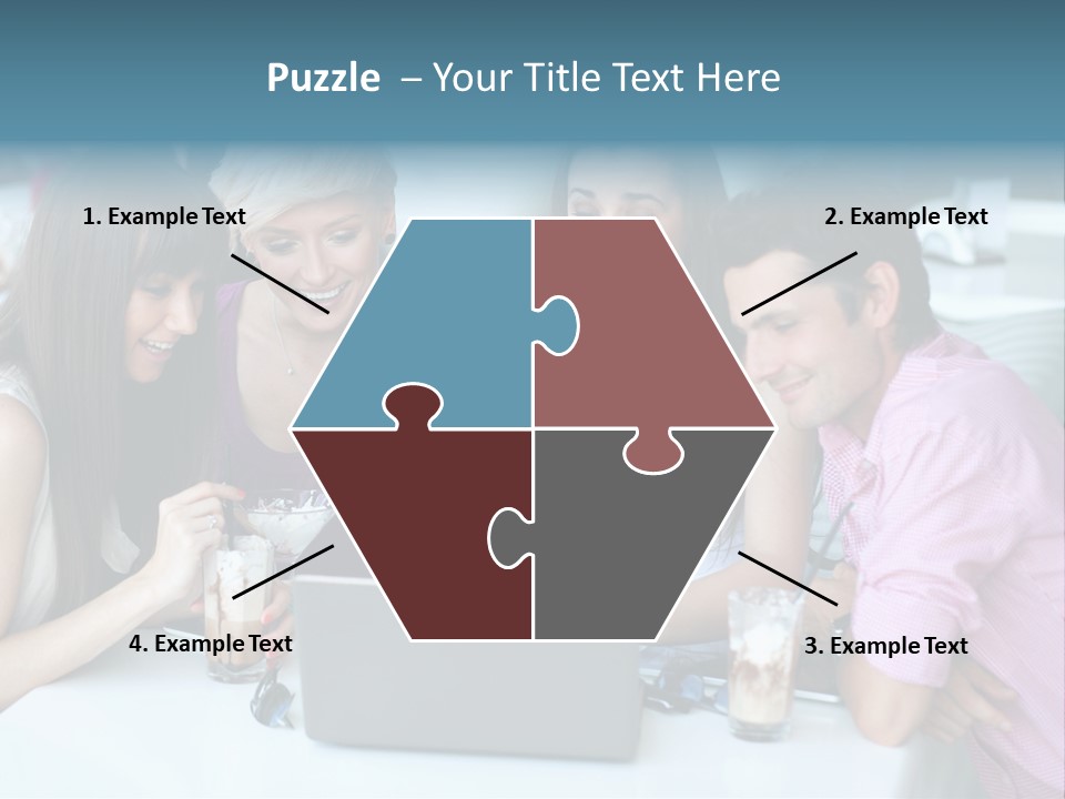 Food Friends Laptop PowerPoint Template