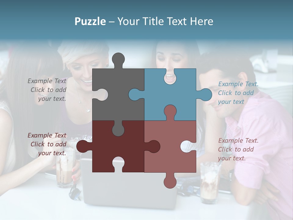 Food Friends Laptop PowerPoint Template