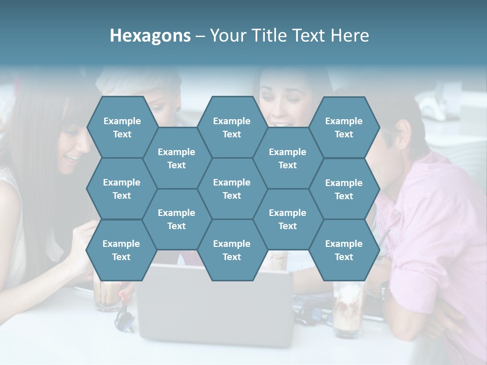 Food Friends Laptop PowerPoint Template