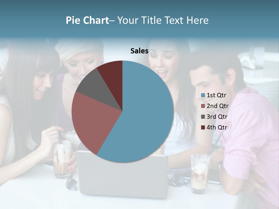 Food Friends Laptop PowerPoint Template