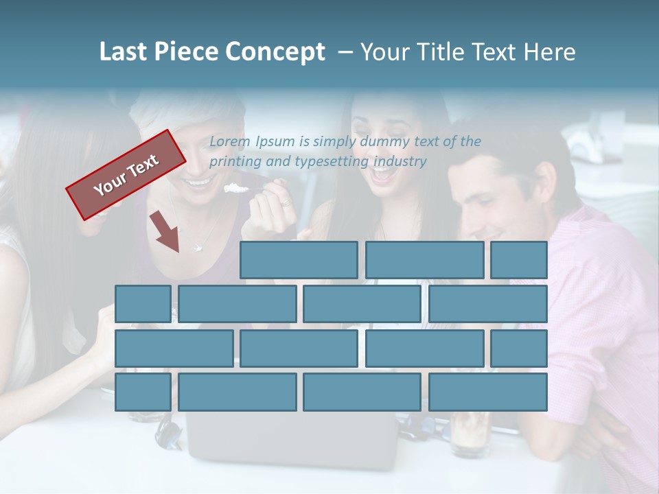 Food Friends Laptop PowerPoint Template