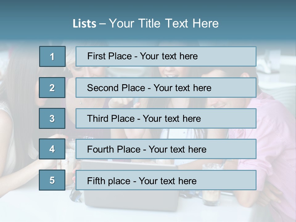 Food Friends Laptop PowerPoint Template