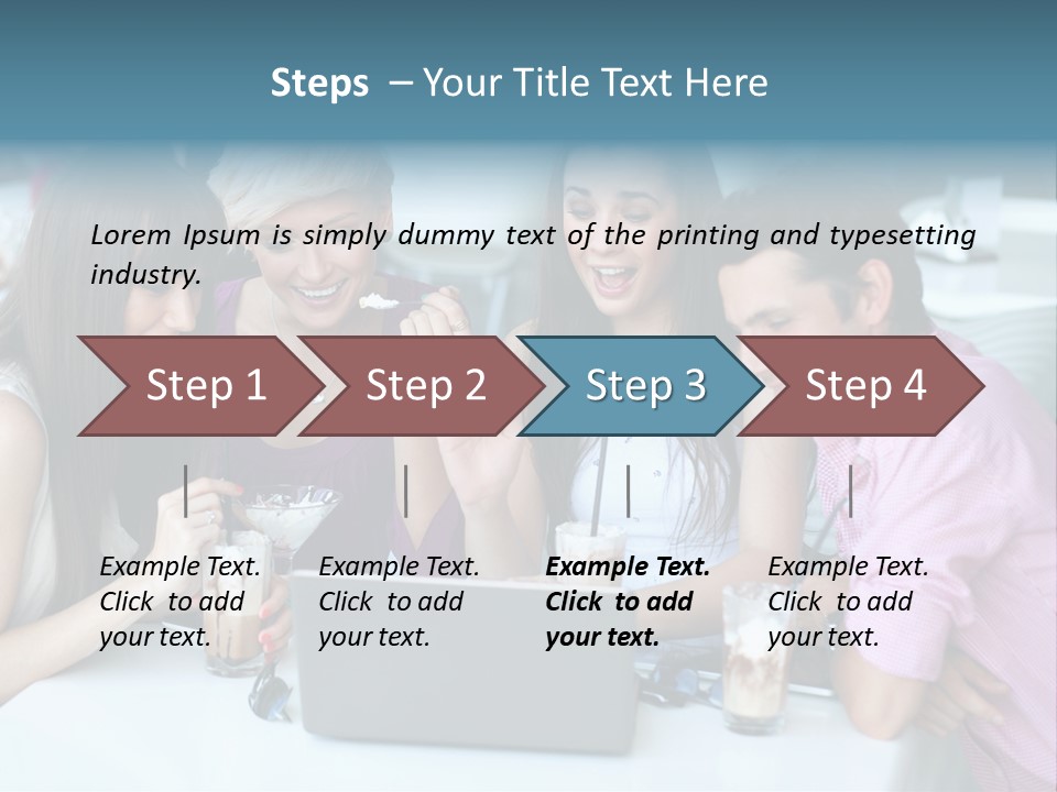 Food Friends Laptop PowerPoint Template