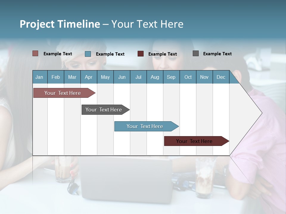 Food Friends Laptop PowerPoint Template