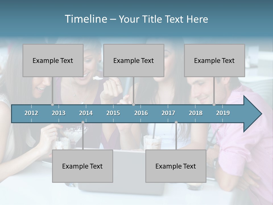 Food Friends Laptop PowerPoint Template
