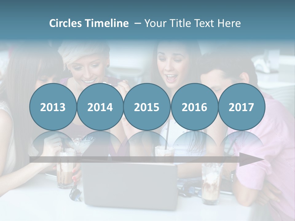 Food Friends Laptop PowerPoint Template