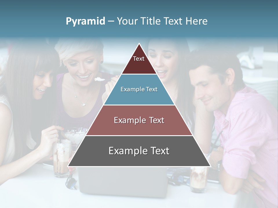 Food Friends Laptop PowerPoint Template