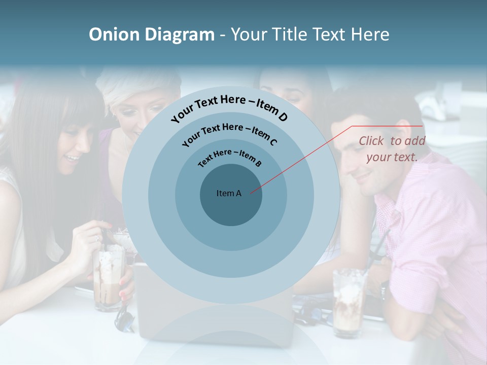 Food Friends Laptop PowerPoint Template