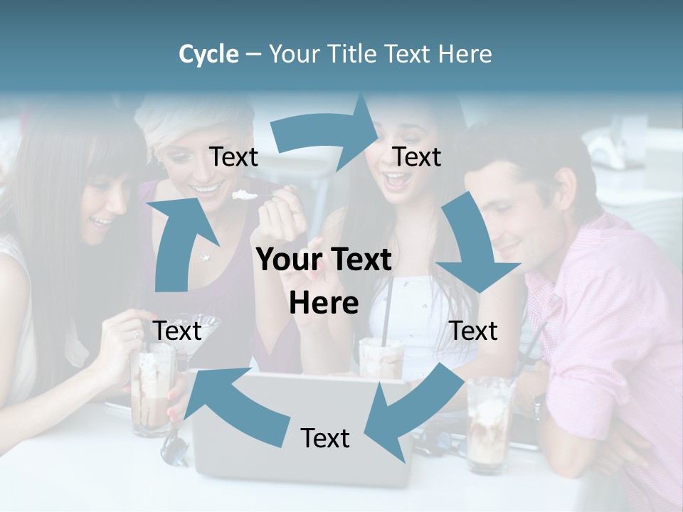 Food Friends Laptop PowerPoint Template