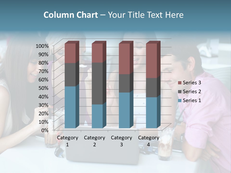 Food Friends Laptop PowerPoint Template
