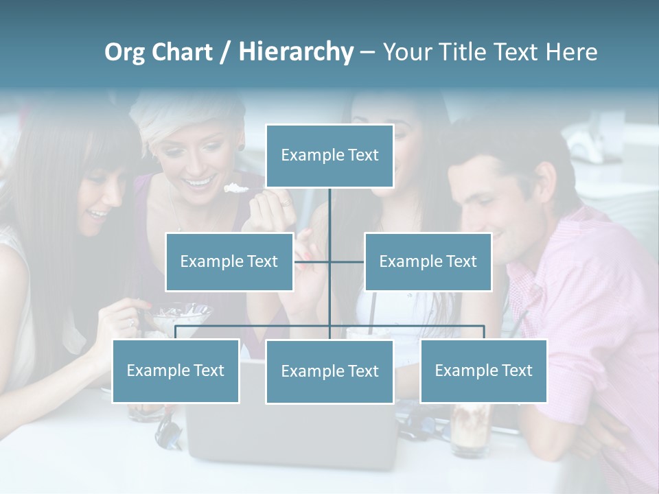 Food Friends Laptop PowerPoint Template