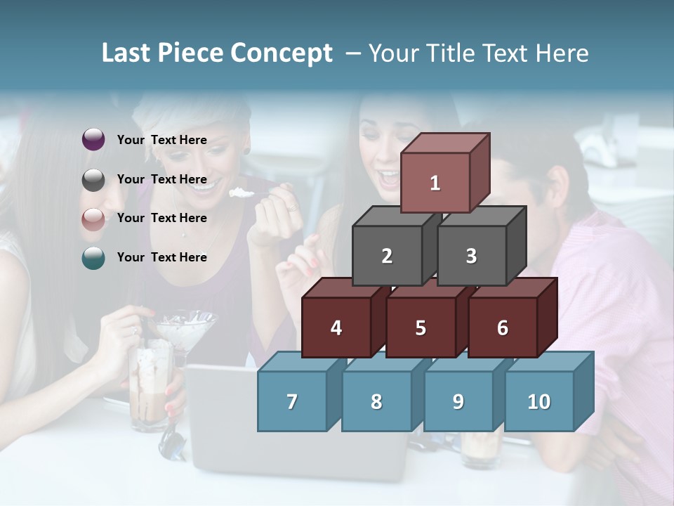 Food Friends Laptop PowerPoint Template