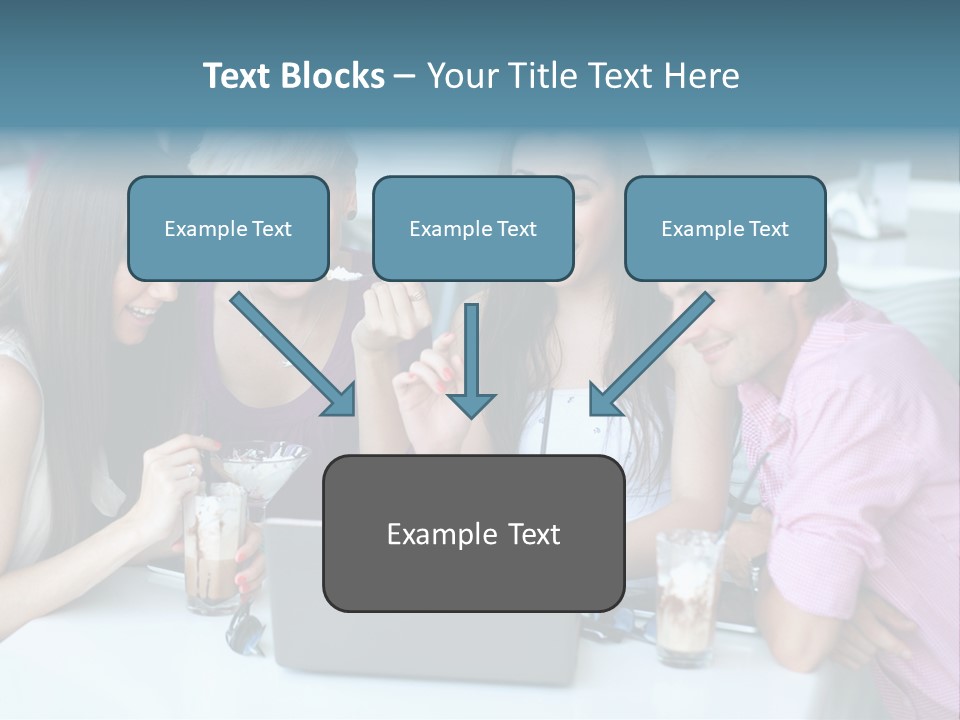 Food Friends Laptop PowerPoint Template