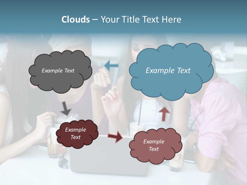 Food Friends Laptop PowerPoint Template