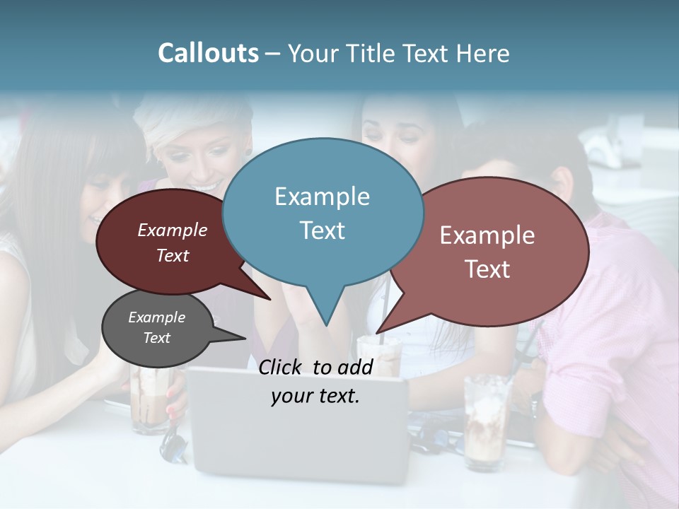 Food Friends Laptop PowerPoint Template