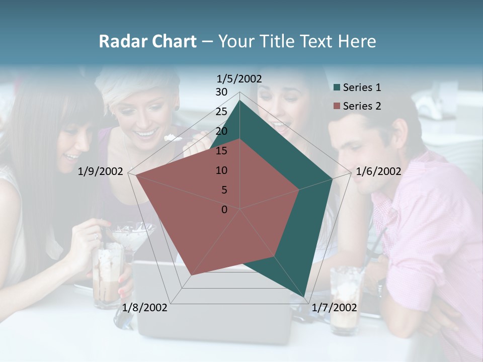 Food Friends Laptop PowerPoint Template