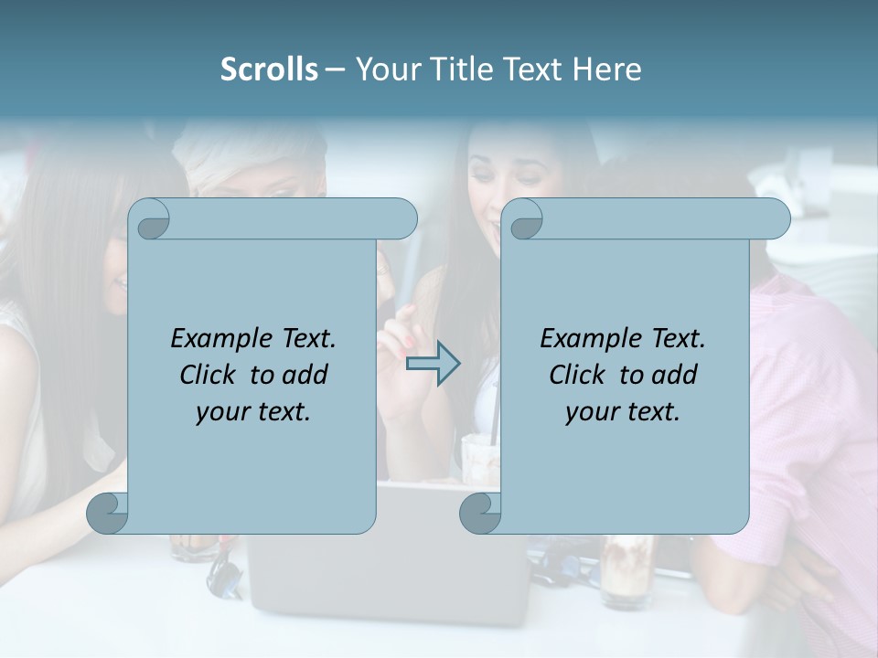 Food Friends Laptop PowerPoint Template