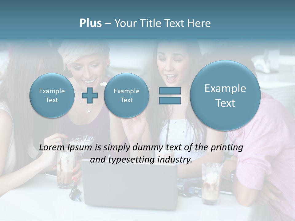 Food Friends Laptop PowerPoint Template