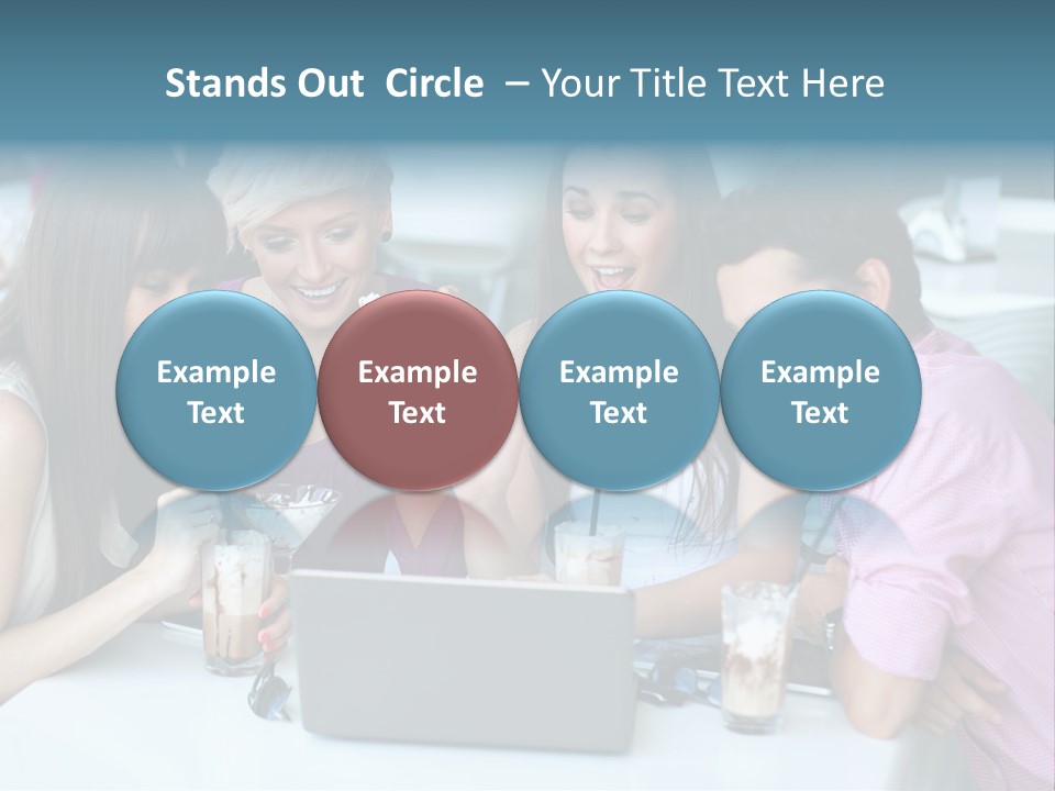 Food Friends Laptop PowerPoint Template