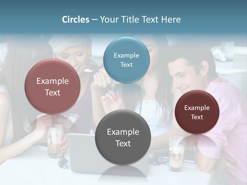 Food Friends Laptop PowerPoint Template