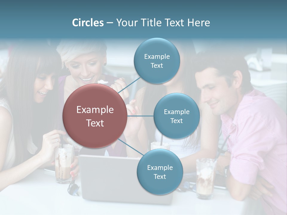 Food Friends Laptop PowerPoint Template