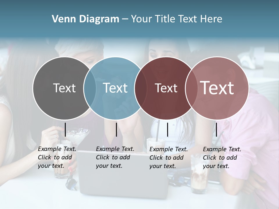 Food Friends Laptop PowerPoint Template