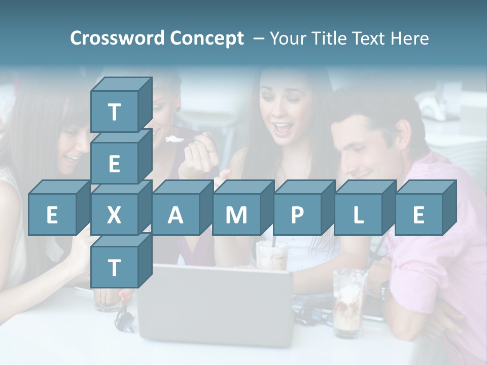 Food Friends Laptop PowerPoint Template