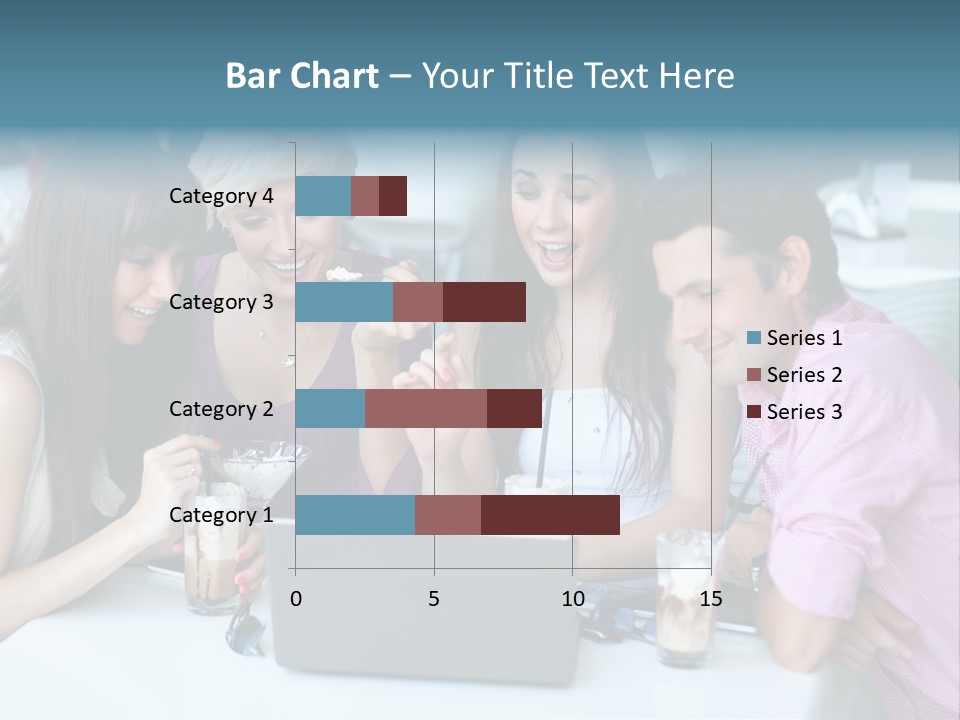 Food Friends Laptop PowerPoint Template