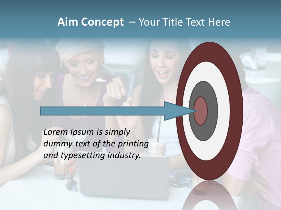 Food Friends Laptop PowerPoint Template