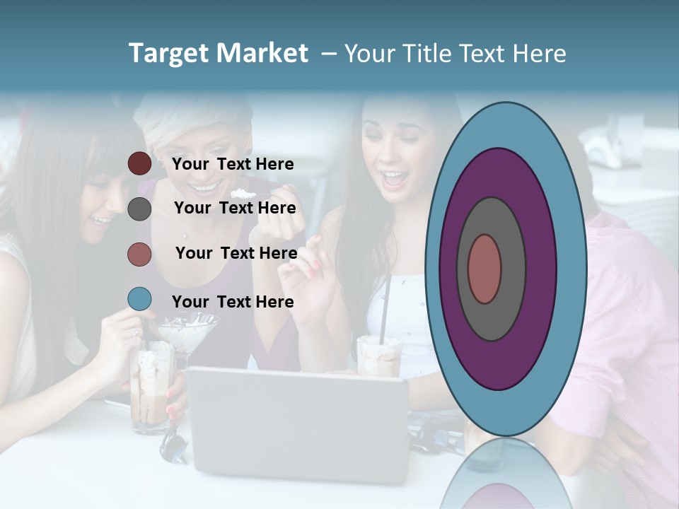 Food Friends Laptop PowerPoint Template