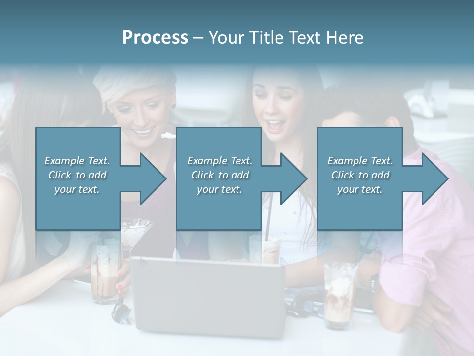 Food Friends Laptop PowerPoint Template