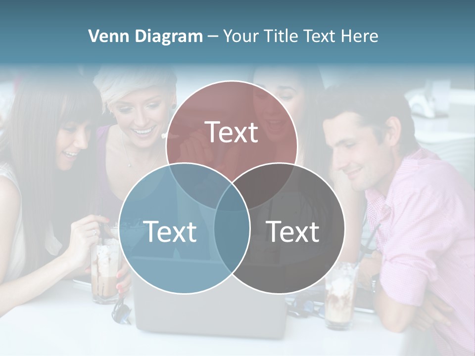 Food Friends Laptop PowerPoint Template