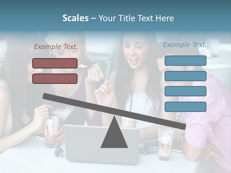Food Friends Laptop PowerPoint Template