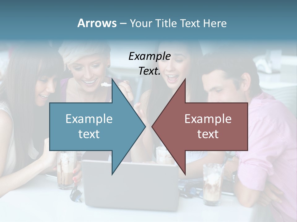 Food Friends Laptop PowerPoint Template