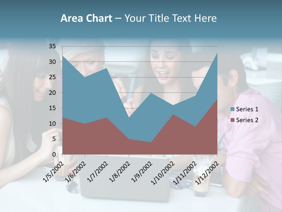 Food Friends Laptop PowerPoint Template