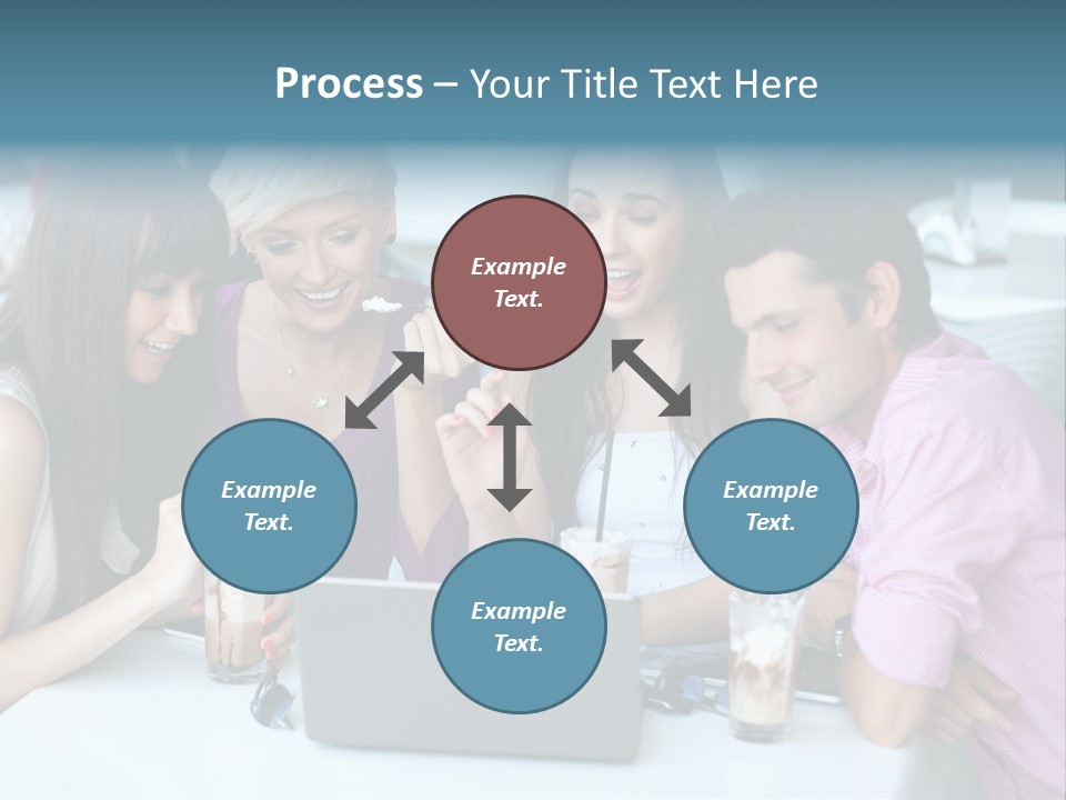 Food Friends Laptop PowerPoint Template