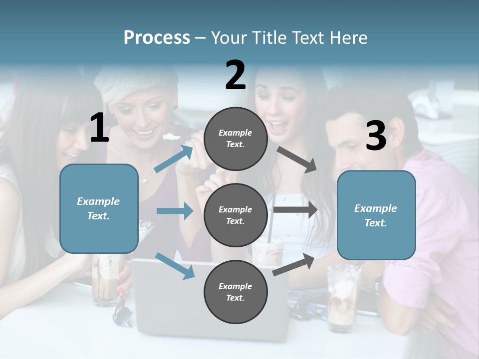 Food Friends Laptop PowerPoint Template