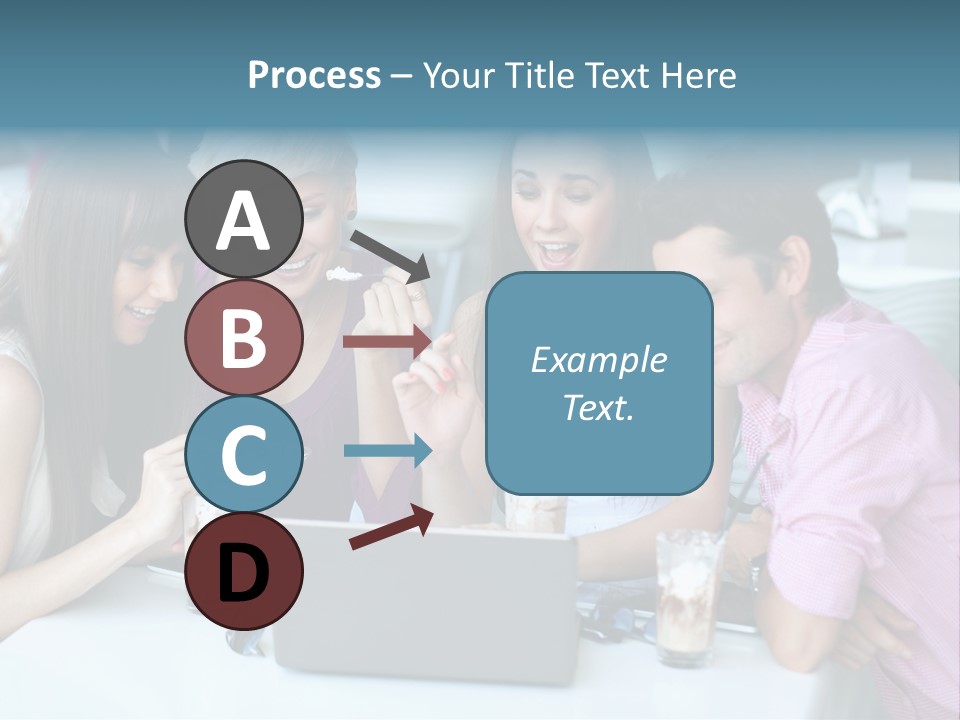 Food Friends Laptop PowerPoint Template