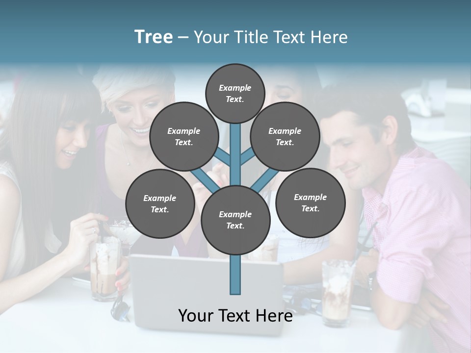 Food Friends Laptop PowerPoint Template