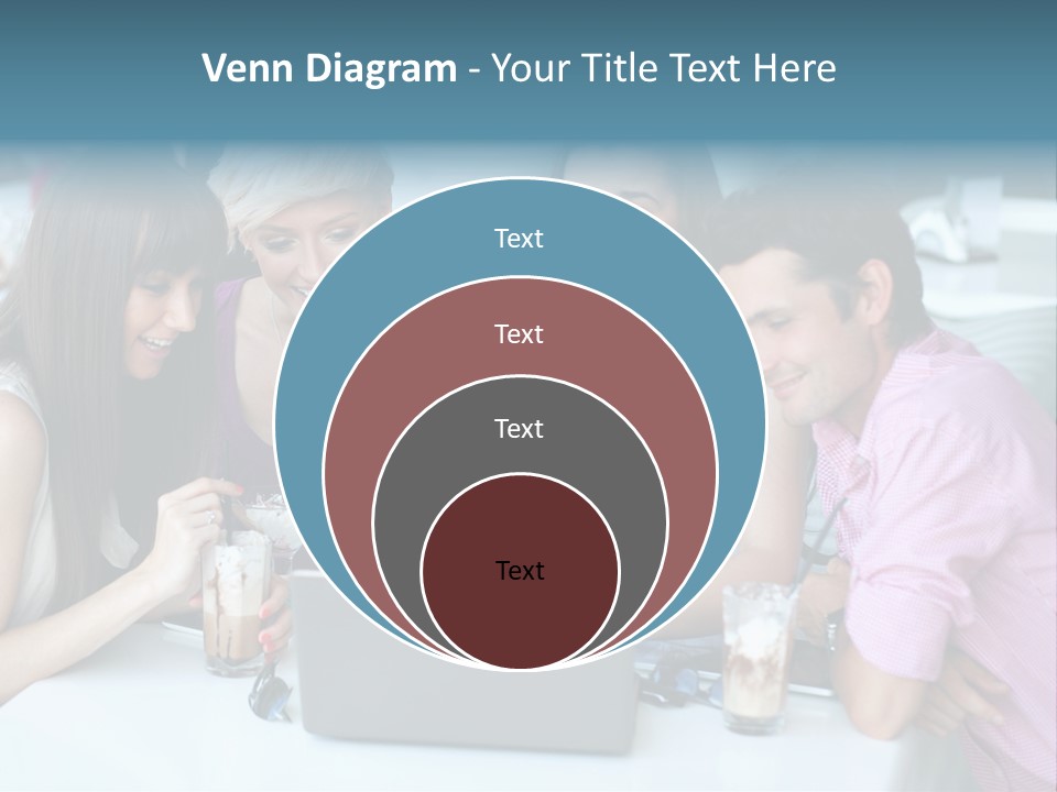 Food Friends Laptop PowerPoint Template