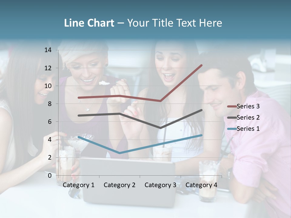 Food Friends Laptop PowerPoint Template