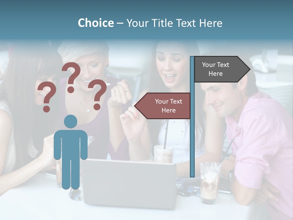 Food Friends Laptop PowerPoint Template