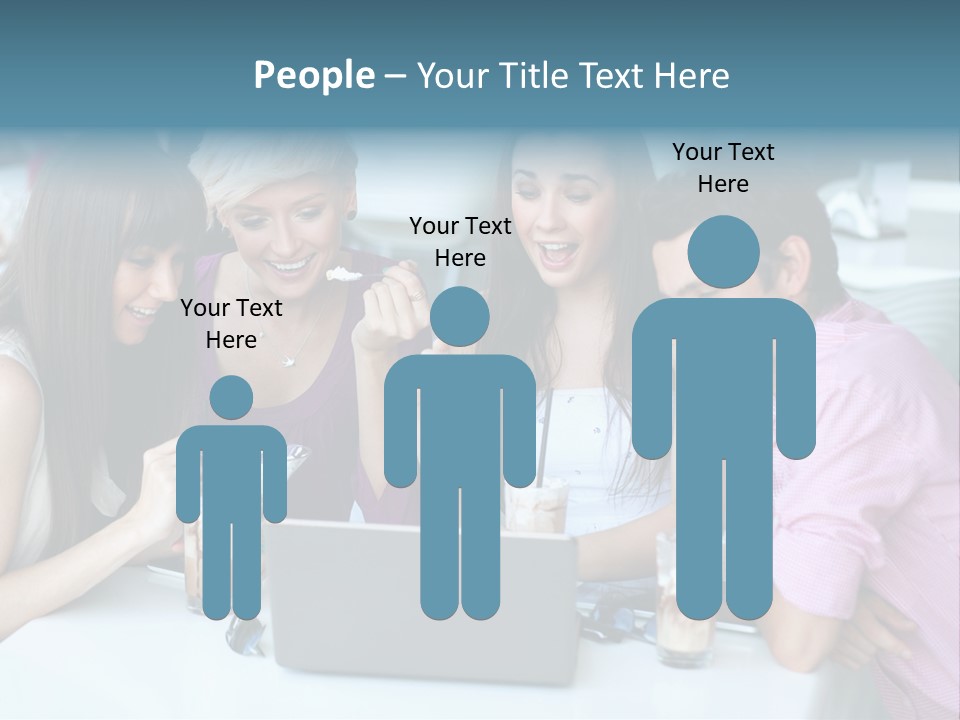 Food Friends Laptop PowerPoint Template