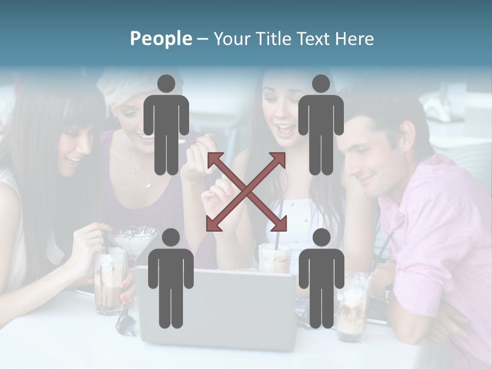 Food Friends Laptop PowerPoint Template