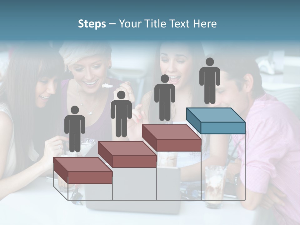 Food Friends Laptop PowerPoint Template