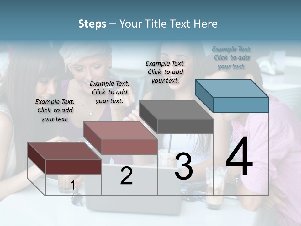 Food Friends Laptop PowerPoint Template