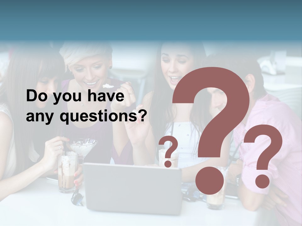 Food Friends Laptop PowerPoint Template