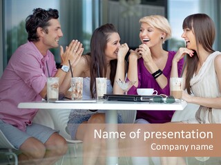 Drink Cafe Clothing PowerPoint Template