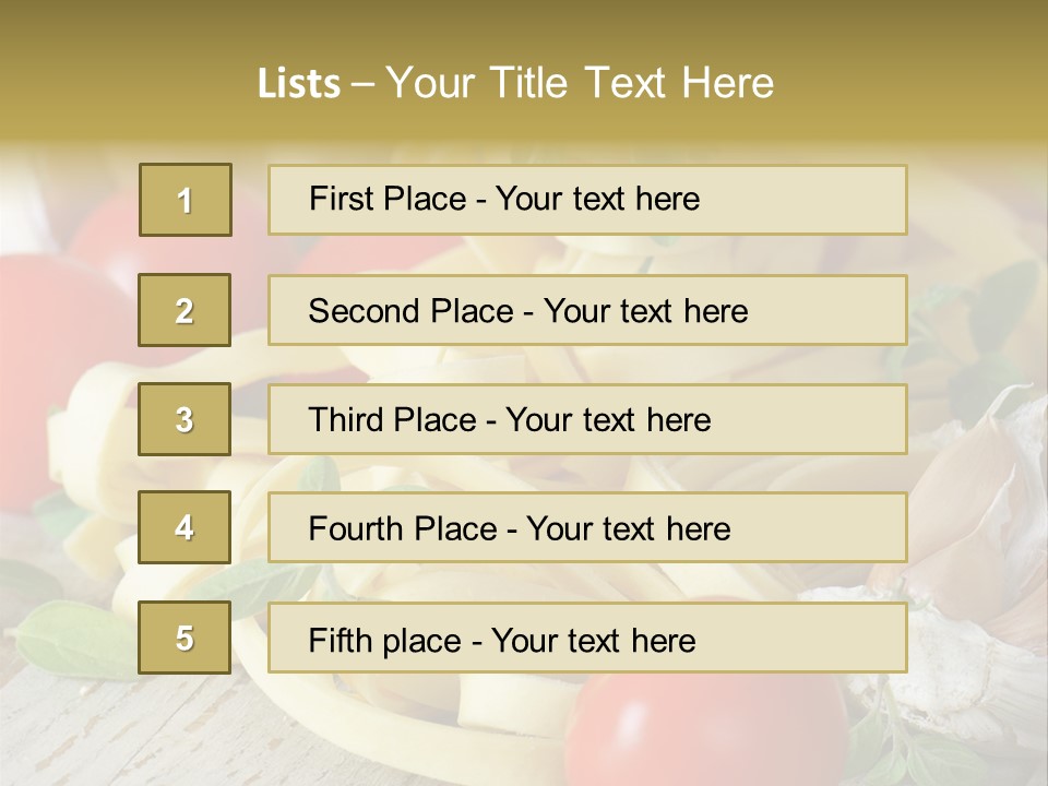 Tasty Macaroni Garlic PowerPoint Template
